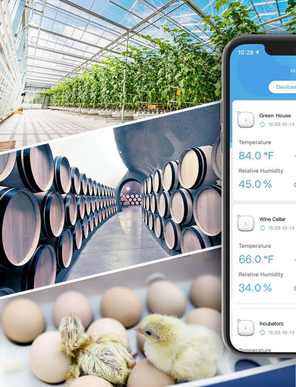 Wifi Thermometer Hygrometer H5179, Smart Humidity Temperature Sensor with App Notification Alert, 2 Years Data Storage Export, Remote Monitor for Room Greenhouse Incubator Wine Cellar