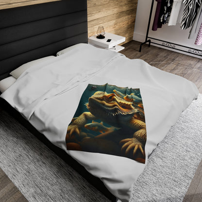 "Underwater Dragon" Velveteen Plush Blanket