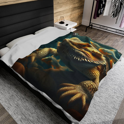 "Underwater Dragon" Velveteen Plush Blanket