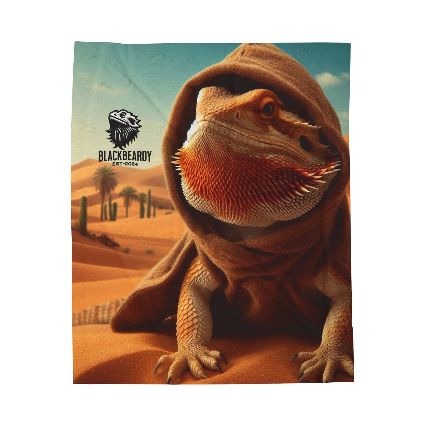 "Desert Oasis" Velveteen Plush Blanket