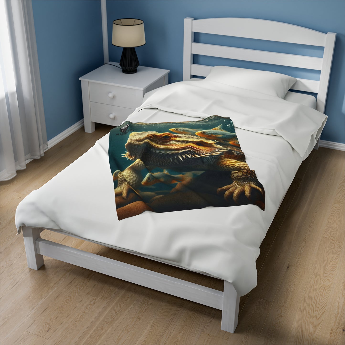 "Underwater Dragon" Velveteen Plush Blanket