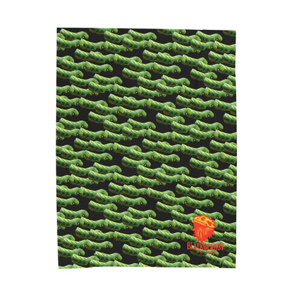 "Green Hornworm" Velveteen Plush Blanket