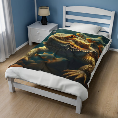 "Underwater Dragon" Velveteen Plush Blanket