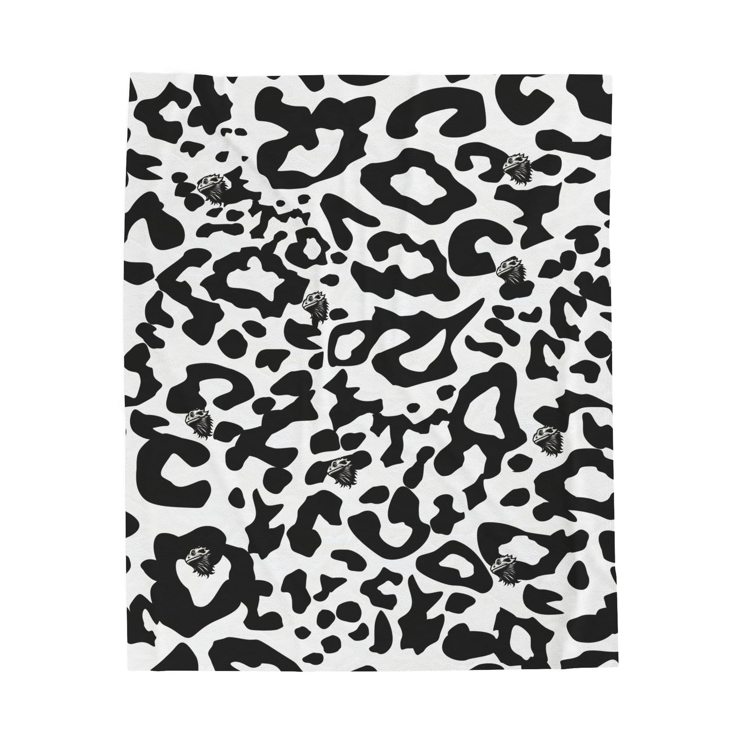 "White Leopard" BlackBeardy Velveteen Plush Blanket