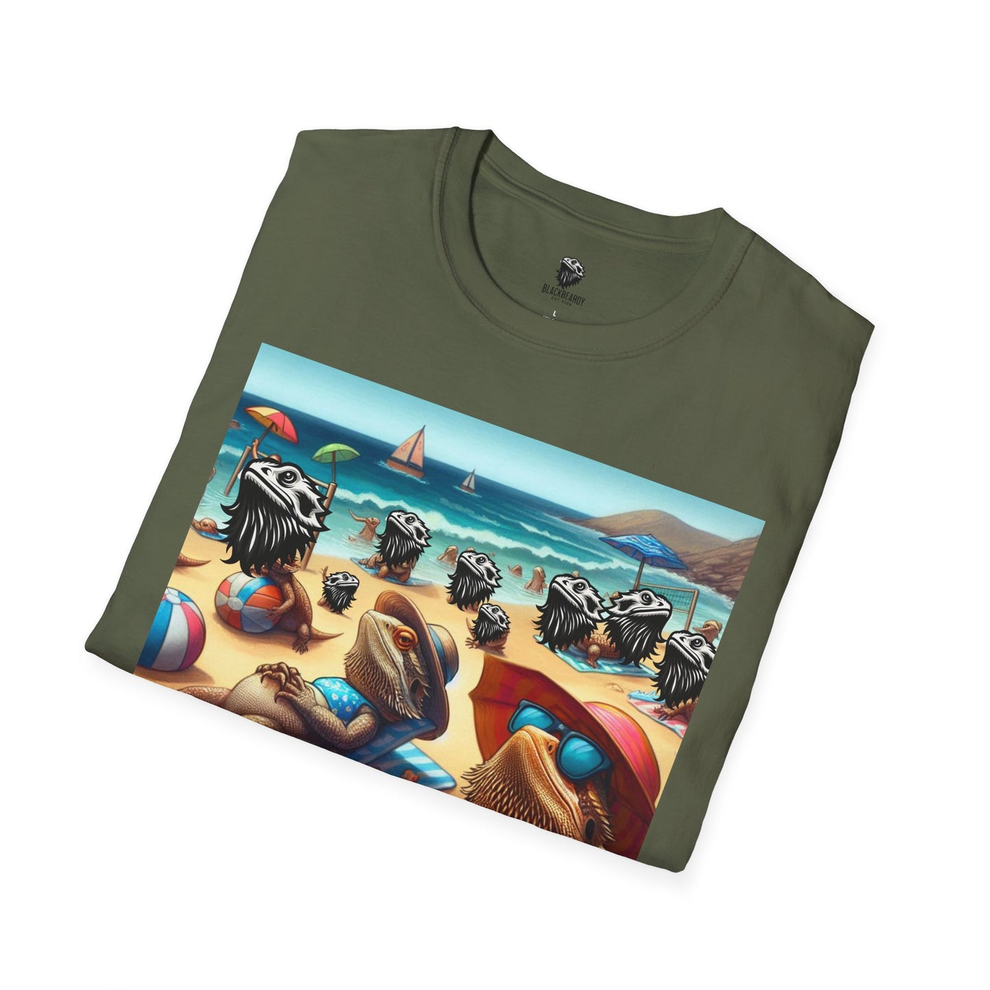 "Beach Beardy" Unisex Softstyle T-Shirt