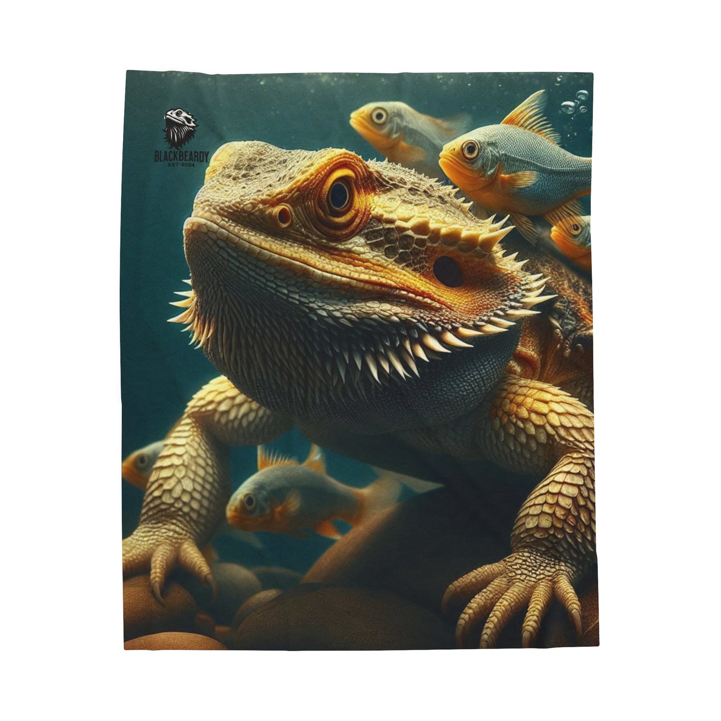 "Underwater Dragon" Velveteen Plush Blanket