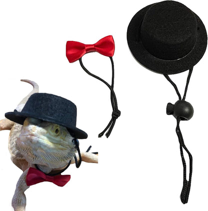 2PCS Valentine Day Blackhat & Bowtie set